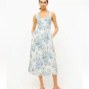 JCREW English Garden Cotton Poplin Maxi Dress NWT 6